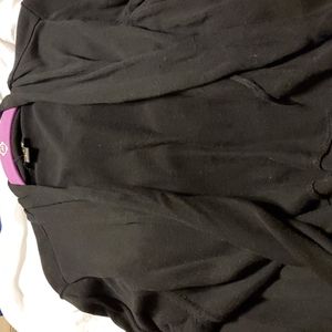 IMAN peplum long sleeve cardigan 2X Black cotton